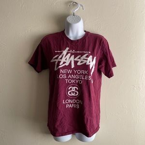 Maroon Stussy Tee (S)